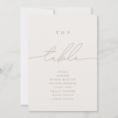 Minimalistische Kalligraphie Elfenbeinoberste Tisc (Vorderseite)