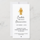 Minimalistische Kalligraphie Erstes Kommuniongebet (Vorderseite)