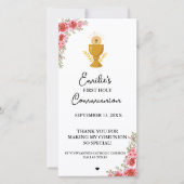 Minimalistische Kalligraphie Erstes Kommuniongebet (Vorderseite)