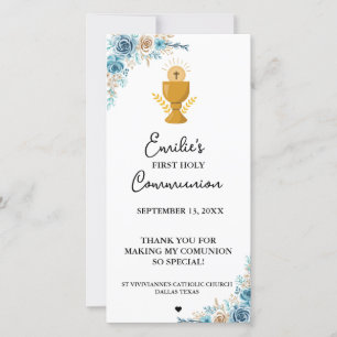 Minimalistische Kalligraphie Erstes Kommuniongebet