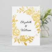 Minimalistische Kalligraphie Folieneinladung (Stehend vorne)