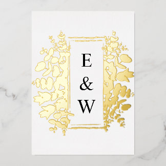 Minimalistische Kalligraphie Folieneinladung