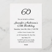 Minimalistische Kalligraphie Folieneinladung (Rückseite)