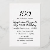 Minimalistische Kalligraphie Folieneinladung (Rückseite)