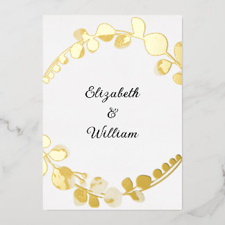 Minimalistische Kalligraphie Folieneinladung