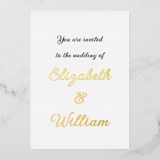 Minimalistische Kalligraphie Folieneinladung