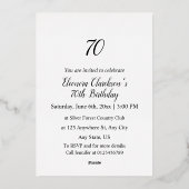 Minimalistische Kalligraphie Folieneinladung (Rückseite)