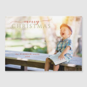 Minimalistische Kalligraphie - Gruß und Foto Magnetkarte (Vorderseite)