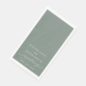 Minimalistische Kalligraphie-Heirat Serviette (Ecke)