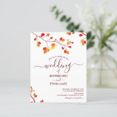 Minimalistische Kalligraphie-Hochzeit im Herbst ei (Stehend Vorderseite)