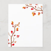 Minimalistische Kalligraphie-Hochzeit im Herbst ei (Rückseite)