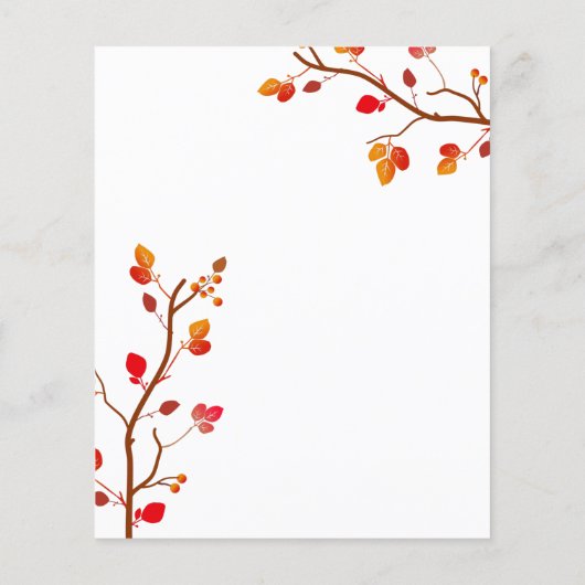 Minimalistische Kalligraphie-Hochzeit im Herbst ei (Rückseite)