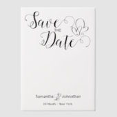 Minimalistische Kalligraphie Hochzeit laden Overla Pergament Einladungen (Vorderseite)