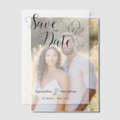 Minimalistische Kalligraphie Hochzeit laden Overla Pergament Einladungen (Versatz (Ehepaar))