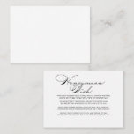 Minimalistische Kalligraphie Honeymoon Wish Begleitkarte<br><div class="desc">Diese minimalistische kalligraphische Wunschzettel ist perfekt für eine einfache Hochzeit. Das Design besticht durch einen wunderschönen schwarzen Schriftart mit Kalligrafie und einem weißen Hintergrund.</div>