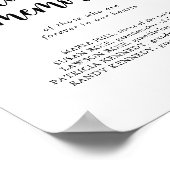 Minimalistische Kalligraphie im Zeichen des lieben Poster (Ecke)