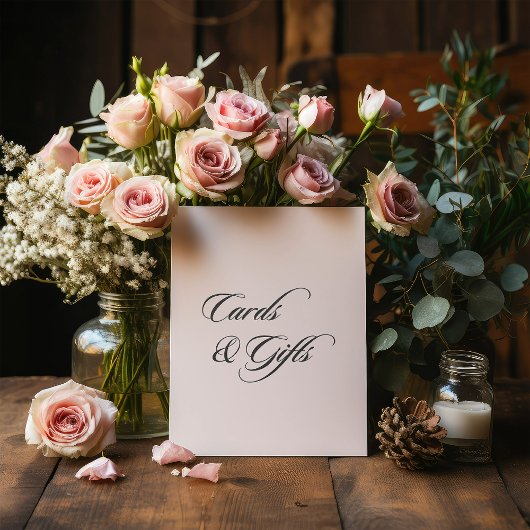 Minimalistische Kalligraphie-Karten und Geschenke  Sockelschild