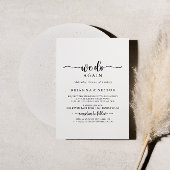 Minimalistische Kalligraphie machen wir wieder ein Einladung