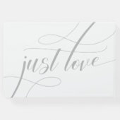 Minimalistische Kalligraphie Moderne Begrüßung Gästebuch (Rückseite)