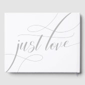 Minimalistische Kalligraphie Moderne Begrüßung Gästebuch (Rückseite)