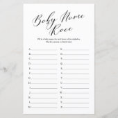 Minimalistische Kalligraphie Name Race Baby Shooti (Vorderseite)