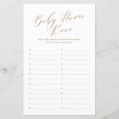 Minimalistische Kalligraphie Name Race Baby Shooti (Vorderseite)