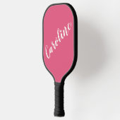 Minimalistische Kalligraphie Personalisiert in Hot Pickleball Schläger (Links)