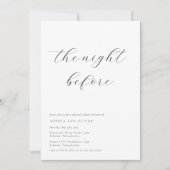 Minimalistische Kalligraphie Probe Abendessen Einladung (Vorderseite)