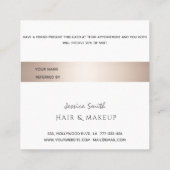 Minimalistische Kalligraphie Rose Gold Liebe Empfehlungskarte (Rückseite)