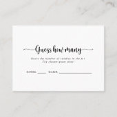 Minimalistische Kalligraphie schätzt die Anzahl de Visitenkarte (Vorderseite)