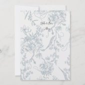 Minimalistische Kalligraphie Schwarz-Weiß-Hochzeit Einladung (Rückseite)