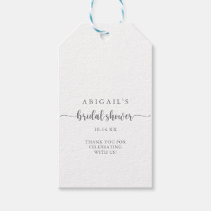 Minimalistische Kalligraphie Silver Brautparty Geschenkanhänger