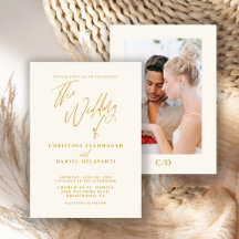 Minimalistische Kalligraphie-Skript: Hochzeit von