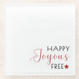 Minimalistische Kalligraphie Sobriety Glasuntersetzer