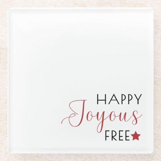 Minimalistische Kalligraphie Sobriety Glasuntersetzer (Vorderseite)