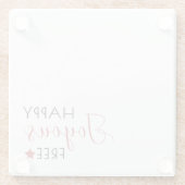 Minimalistische Kalligraphie Sobriety Glasuntersetzer (Rückseite)