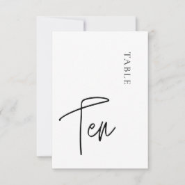 Minimalistische Kalligraphie Tabelle 1 Tischnummer