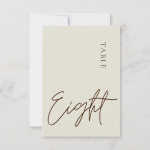 Minimalistische Kalligraphie Tabelle acht Tischnum Einladung
