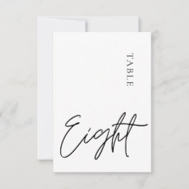 Minimalistische Kalligraphie Tabelle acht Tischnum Einladung