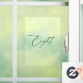 Minimalistische Kalligraphie Tabelle Acht Tischnum Fensteraufkleber (Zuhause)