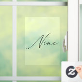 Minimalistische Kalligraphie Tabelle Neun Tischnum Fensteraufkleber (Zuhause)