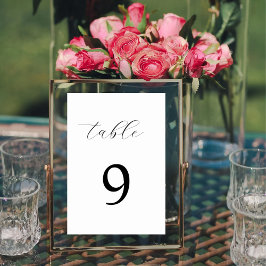 Minimalistische Kalligraphie Tischnummer