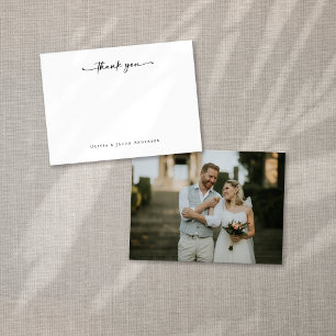 Minimalistische Kalligraphie Vielen Dank Mitteilungskarte