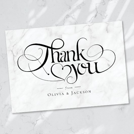 Minimalistische Kalligraphie Vielen Dank Mitteilungskarte