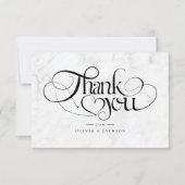 Minimalistische Kalligraphie Vielen Dank Mitteilungskarte (Vorderseite)