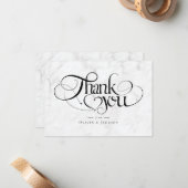 Minimalistische Kalligraphie Vielen Dank Mitteilungskarte (Vorderseite/Rückseite Beispiel)