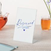 Minimalistische Kalligraphie vorbehalten Hochzeits Sockelschild (In SItu)