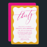 MINIMALISTISCHE Kalligraphie Welle 30. Party rosa  Einladung<br><div class="desc">von kat massard / WWW.SIMPLYSWEETPAPERIE.COM Liebe des Designs,  aber möchte einige Änderungen sehen - ein anderes Farbschema,  Produkt,  ein Foto hinzufügen oder angepasst für einen anderen Anlass - keine Sorge einfach kontaktieren Sie mich,  kat@simplysweetPAPERIE.com Ich bin glücklich zu helfen!</div>