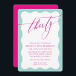 MINIMALISTISCHE Kalligraphie Welle 30. Party rosa  Einladung<br><div class="desc">von kat massard / WWW.SIMPLYSWEETPAPERIE.COM Liebe des Designs,  aber möchte einige Änderungen sehen - ein anderes Farbschema,  Produkt,  ein Foto hinzufügen oder angepasst für einen anderen Anlass - keine Sorge einfach kontaktieren Sie mich,  kat@simplysweetPAPERIE.com Ich bin glücklich zu helfen!</div>