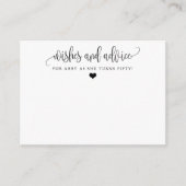 Minimalistische Kalligraphie - Wünsche und Vorstel Hinweiskarte (Vorderseite)